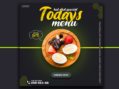 Food Social Media Banner Design| Ad Design For Facebook banner ad design branding food ad design food ad design food banner food delivery graphic design graphicdesign social media