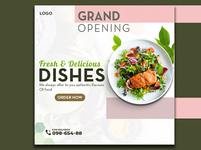 Food Banner Design| Facebook Banner Ad Design advertisment branding design food ad design graphic design minimal social media social media design