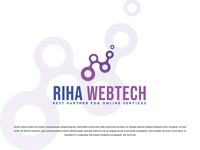 Riha Webtech Logo || Technology Logo branding design flat logo graphic design illustration it logo design logo minimal logo design technology based logo technology logo vector logo