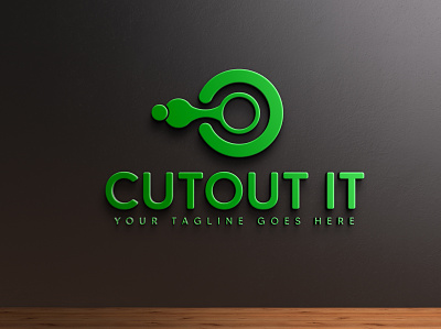 CUTOUT IT Logo Design adobe illustrator branding flat graphics design illustration it logo design logo logo design minimal vector