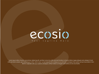 Ecosio Logo || Brand Design branding design flat flat logo design graphic design illustration logo minimal minimal logo design ui ux vector