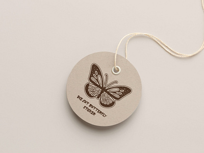 Die Cut Butterfly Sticker ( Daily Graphics Design Challenge )