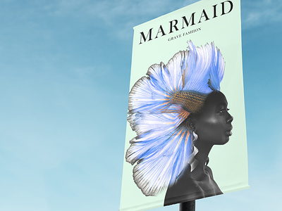 Marmaid Composition Banner Design ( With Adobe Photoshop) banner banner design branding graphics design ui