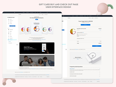 Gift Card Buy and Check Out Page Design For Client gift card mockup ui uiux design ux web ui design