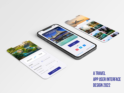 A Travel App UI-UX Design 2022 app ui design brand identity design mobile app ui design mobile mockup mockup showpot travel ui ui ux