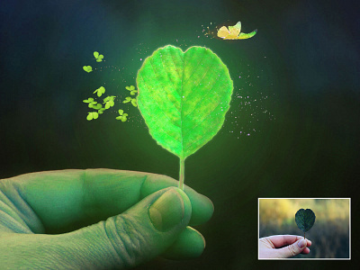 Glowing Effect Of Hand Leaf's || 2022