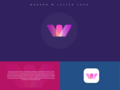 Modern W Letter Logo colors graphic design illustration letter w logo logofolios modern logo soft gradient vivid w letter w letter logo