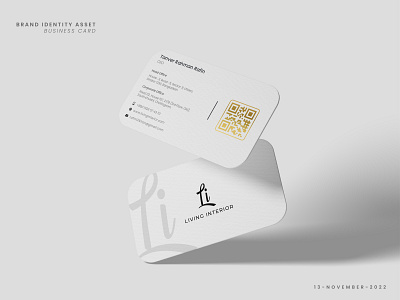 Living Interior | Business Card Design brand identity design brand solution branding business card design colors company card design design graphic design illustration v card design vector vivid
