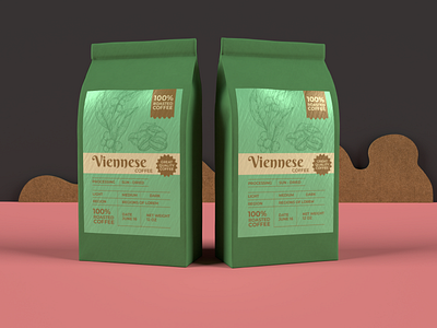 Viennese Coffee Packet Mockup