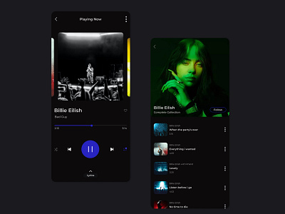 Music Mobile App app appmusic design mobile music ui uiux uiuxdesign