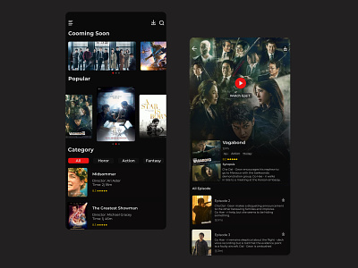 Movie Mobile App app branding design mobile movie movieapp ui uiux