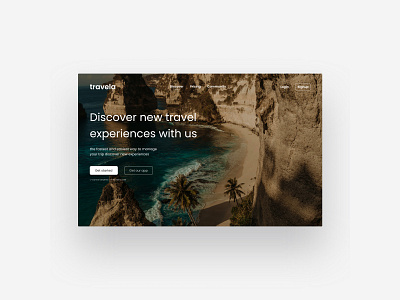 Travel Landing Page app design holiday landingpage travel travelweb ui uiux ux web website