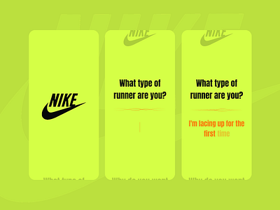 Nike App form design