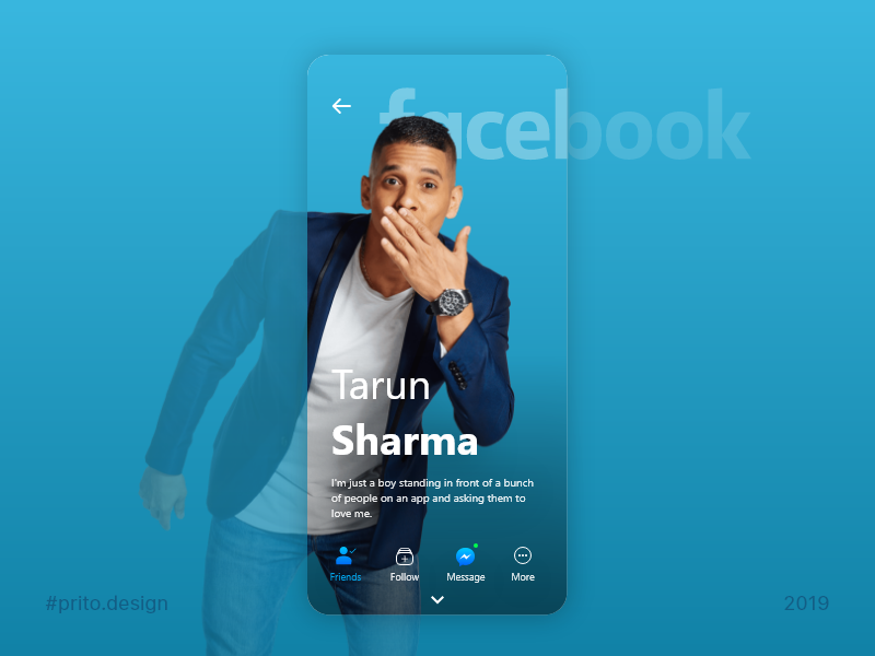 Profile page for Facebook app userexperience ux ui profile facebook dailyui006
