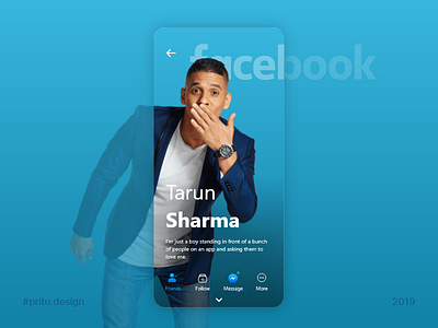 Profile page for Facebook app