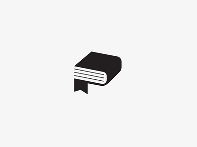 P Book design icon logo
