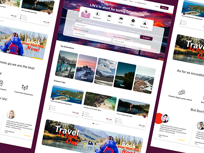 Tourism / Tour / Trip webiste UI design adventure design graphic design illustration tour touris tourism tourists trip ui ux