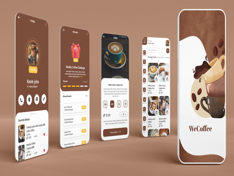 Coffee Shop App Ui Design by Muhammad Zubair Junaid Sikandar on Dribbble