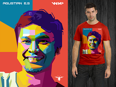 Agustian E.S in WPAP art human illustration indonesia pop vector wpap