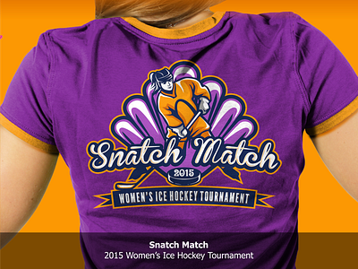 Snatch Match emblem hockey human ice illustration logo tournament women