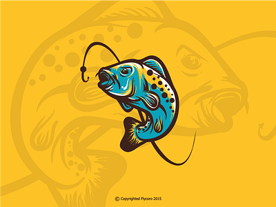 Devil Carp Fish adobe animal blobbrush carp character devil fish hardboardcut icon logo wacom