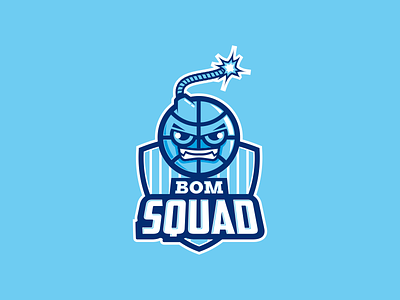 Logo For Bom Squad basketball character design emblem icon illustration logo sport team vector