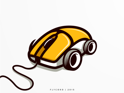 Mouse Car car illustration logo mouse simple vector