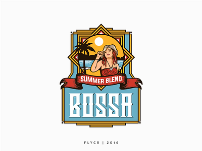 Colorful Bossa - Art Deco Logo art art deco logo colorful deco logo summer summer theme