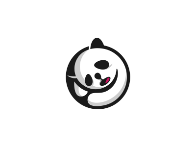 Sleep Panda cartoon circle cute icon logo panda sleep store