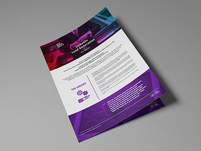 Linkedin Brochure A4 Bifold brochure colorful design mockup