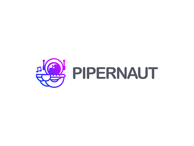 Pipernaut Logo astronaut logo music piper