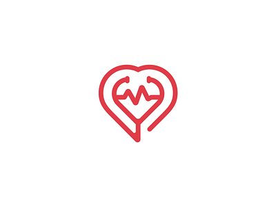 Stethoscope + Heart + Data data health healthcare heart logo medical platform stethoscope