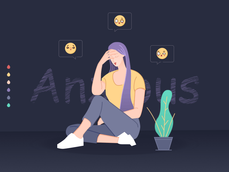 Day1.Anxiety illustration anxiety design illustration practice