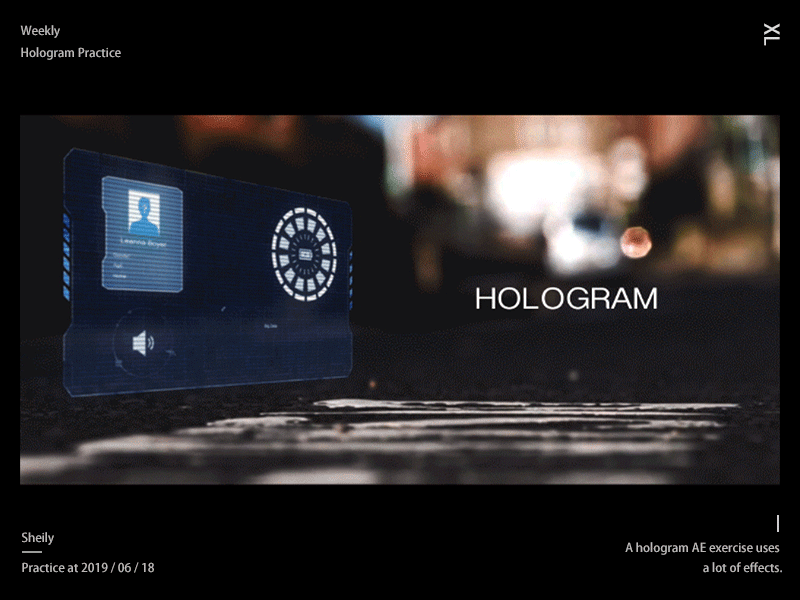 Practice of Hologram Scene Dynamics ae， animation dribbble hologram practice