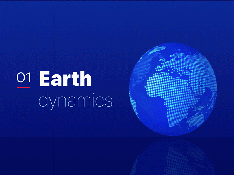 Sense of science and technology earth rotation dynamic effect 3d art animation design dribbble earth science and technology