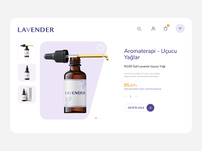 E-Commerce UI Design ecommerce lavender organic ui ui design webdesign