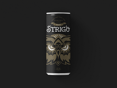 Strigo Label coffee double shot energy drink energy drink ginseng iced coffee label logo strigo