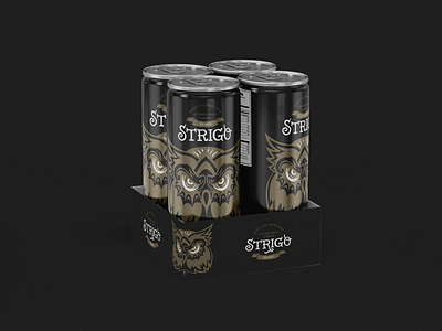 Strigo Package coffee double shot energy drink energy drink ginseng iced coffee label logo package strigo