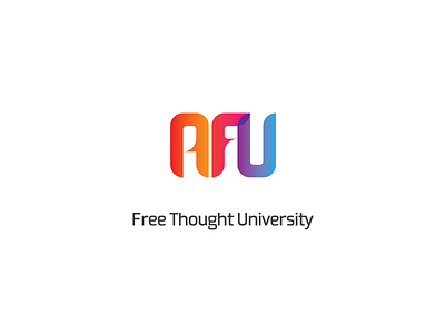Free Thought University afu azad fikir universiteti college creative logo free thought university logo university