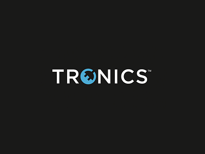 Tronics creative logo electronics plug store tech