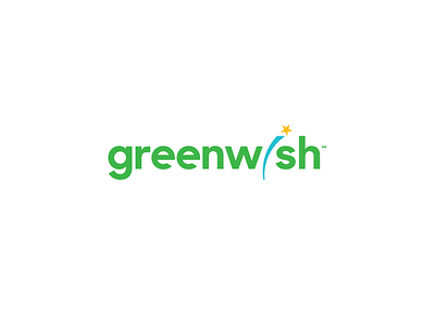 Greenwish creative logo green greenwish juice brand pomogranate star wish