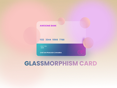 Glassmorphism card design