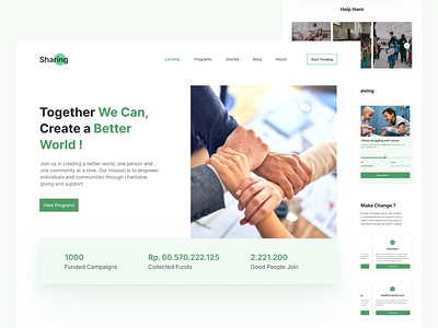 Charity Landing Page ui