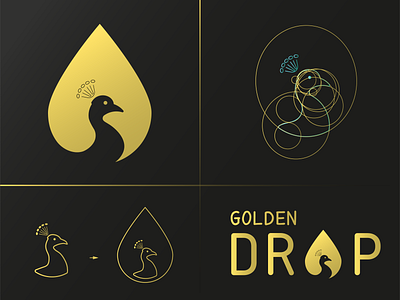 Golden Drop+Peacock Logo