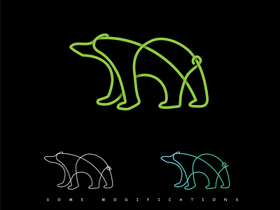 Bear line art logo