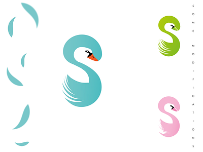 Swan and Letter S logo