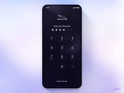 Jaguar Remote App Concept – Passcode