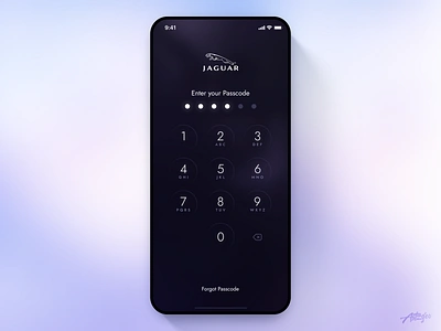 Jaguar Remote App Concept – Passcode app application car clean dark app design interaction interface ios jaguar lockscreen minimal mobile mobile app mobile ui passcode ui ui design uiux ux