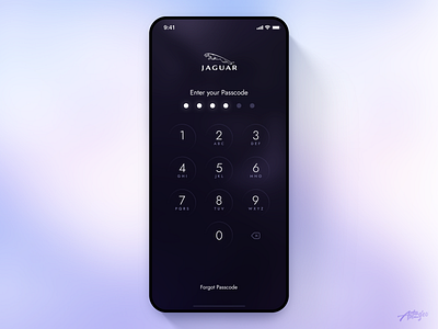 Jaguar Remote App Concept – Passcode