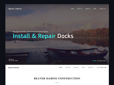 Beaver Marine Construction [Website] art creative design design» homepage interactive marine site ui ux web website